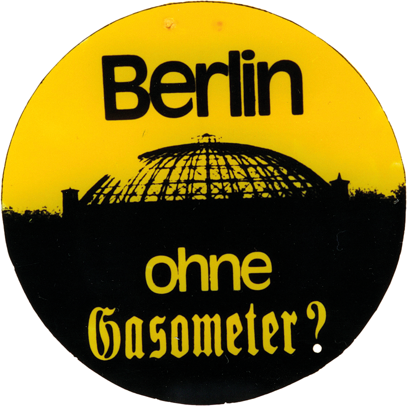 A sticker produced illegally in 1984. The way the GDR authorities dealt with the citizens’ protests against the blasting of the gasometers was a trigger for many people to engage in oppositional activities.
